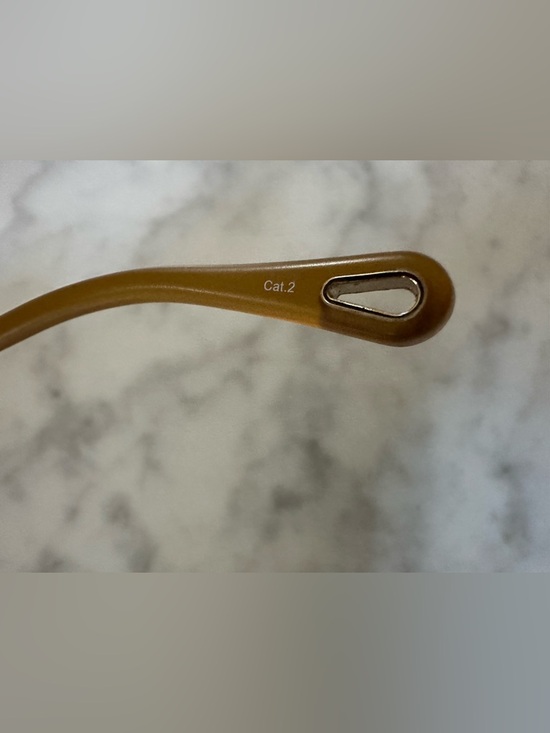 Chloé Mirtha CH0120S Oversized Round Sunglasses Brown Yellow Acetate $340 - Picture 8 of 10